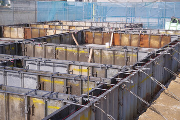 Concrete formwork for housing foundation