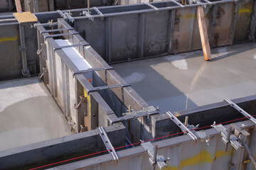 Concrete formwork for housing foundation