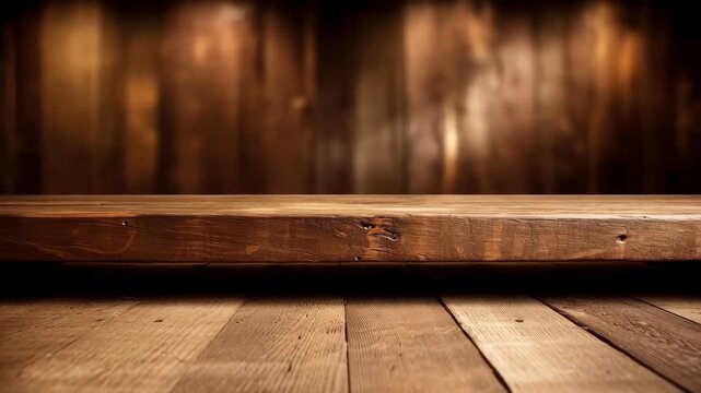 Rustic Wooden Tabletop: A weathered, textured wooden tabletop stands prominently, capturing the essence of rustic charm, perfect for showcasing products or creating an inviting aesthetic. 