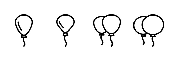 Balloon icon vector illustration. Party balloon sign and symbol