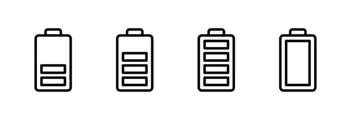 Battery icon vector illustration. battery charging sign and symbol. battery charge level