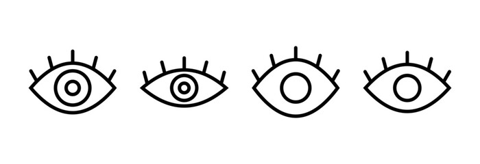 Eye icon vector illustration. Eye sign and symbol. Look and Vision icon.