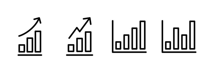 Growing graph Icon vector illustration. Chart sign and symbol. diagram icon