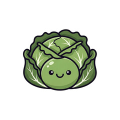 Cute Cabbage Character. (5)
