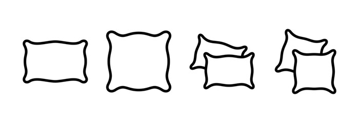 Pillow icon vector illustration. Pillow sign and symbol. Comfortable fluffy pillow