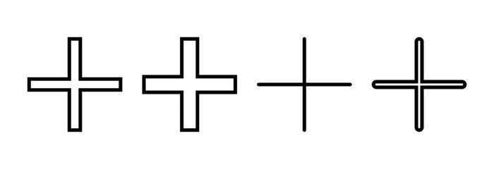 Plus Icon vector illustration. Add plus sign and symbol