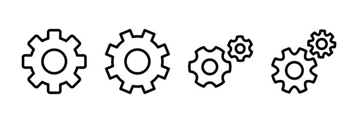 setting Icon vector illustration. Cog settings sign and symbol. Gear Sign