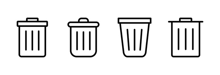 Trash icon vector illustration. trash can icon. delete sign and symbol.