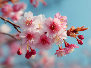 Beautiful Blooming Spring Cherry Blossom Branch