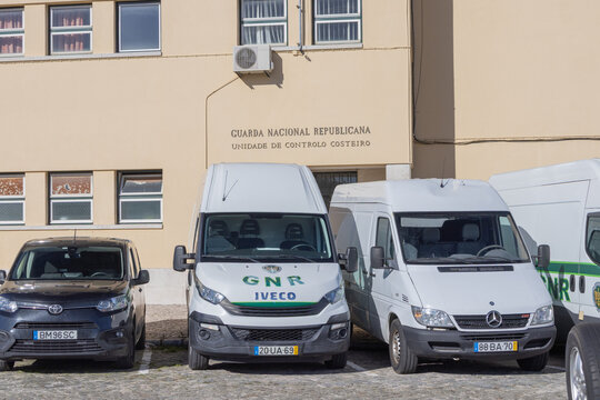 Guarda nacional republicana coastal control unit vans parked
