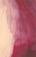 Abstract red vertical background with gouache paints strokes.