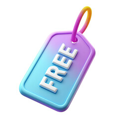 3D Free Price Tag Icon For Shopping And Discounts