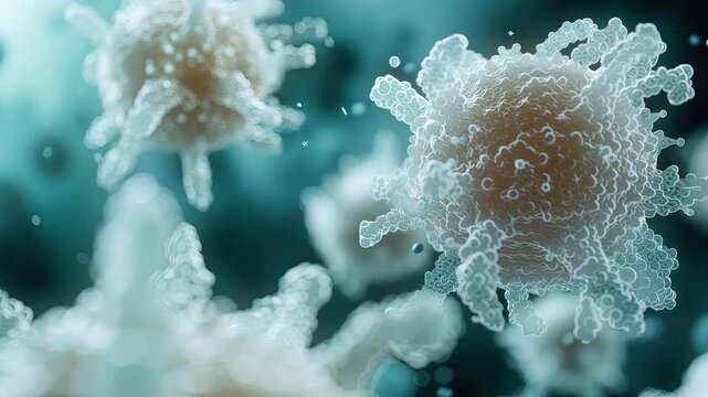 Exploring the Structures and Movements of Microorganisms in a Detailed Close Up View
