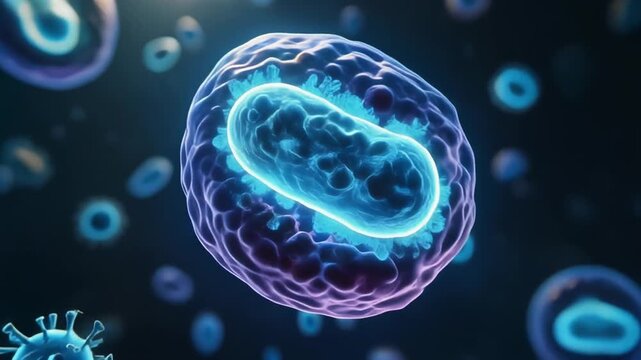 Realistic visualization of cellular autophagy assisted by nanocure particles for repair and regeneration processes