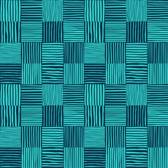Line Doodle Seamless Pattern 87 - Woven Checkerboard