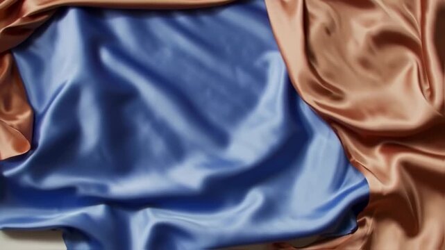 Abstract draping satin fabric with two tones for luxurious background