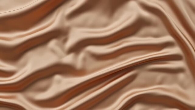 Elegant soft charmeuse fabric waves with bronze sheen for luxurious feel