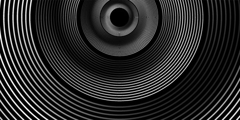 3D silver lines techno abstract background overlap layer on dark space with circles effect decoration. Modern graphic design element stripes style concept for web banner, flyer, card or brochure cover