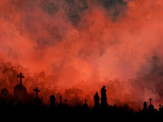 Fototapeta premium All saints day concept background