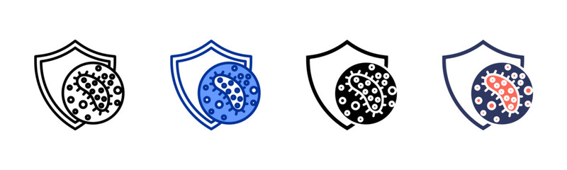 Antimicrobial icon set multiple style collection