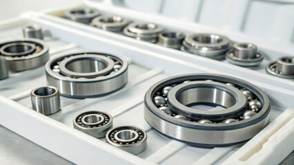Intricate Arrangement of Industrial Bearings
