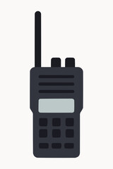 Walkie Talkie Radio Device Flat Illustration  
