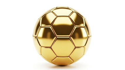 Fototapeta premium football world cup Shiny golden football isolated on white background