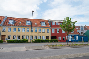 Buildings in the town of Thisted in Denmark