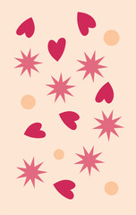 Design wall art poster love star pink unique