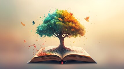 World Poetry Day on March 21 concept presentation abstract, illustration generative ai