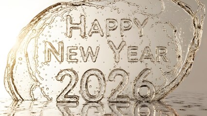 Obraz premium Happy new year 2026 coin close up