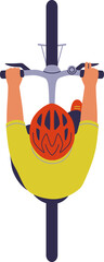 Person on Bike Top View Illustration
