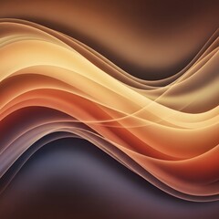 Abstract flowing waves in warm orange and brown tones  