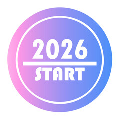 new year Gradient icon