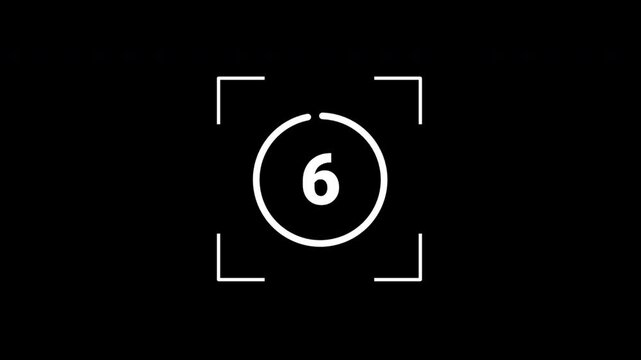 Countdown timer from 10 to 1 seconds real time. Modern flat design of countdown animation isolated on transparent background with alpha channel 10 Seconds