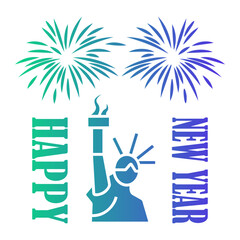 new year Gradient icon