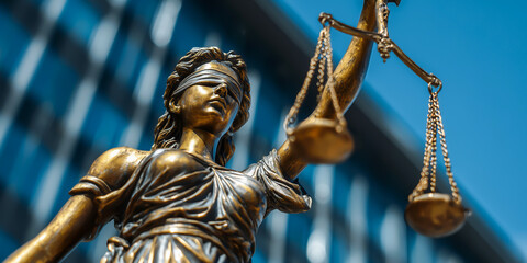 The Statue of Justice - lady justice or Iustitia / Justitia the Roman goddess of Justice