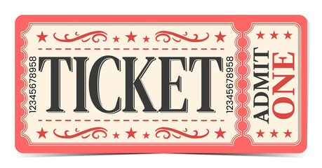 Ticket. Vector illustration.