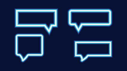 Vibrant neon frames glow against a sleek dark background. Perfect for web design ads poster and gaming graphics. Vector illustration.