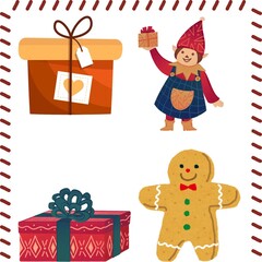 Christmas Holiday Elements Illustration
