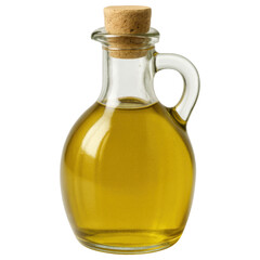 Olive oil in glass bottle with cork stopper, simple and elegant kitchen ingredient for cooking and dressing