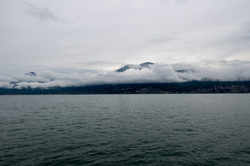 Cloudy view across Lake Garda - Castalletto, Italy
