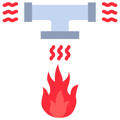 Air Blower Flat Icon Mini Illustration, Use For Modern Concept, Print, Ui, Ux Kit, Web And App Development. Vector Related To Firefighter, Rescue And More