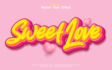 Editable text effect mockup Sweet Love, used for Valentine's Day celebrations