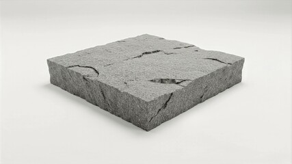 Cracked Concrete Slab Texture Closeup Isolated