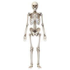 Human Skeleton Anatomy Isolated on White Background. 