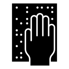 Braille glyph solid icon