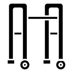 Walker, walking frame glyph solid icon