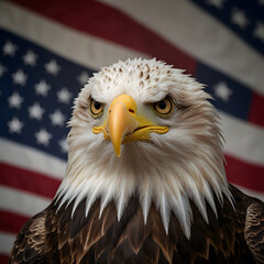 American Design for Independence Day Featuring Bald Eagle and Flag