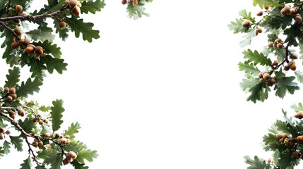 Fototapeta premium Festive Christmas frame design featuring evergreen fir branches with pine cones and red holly berries on a winter holiday border for New Year celebration cards